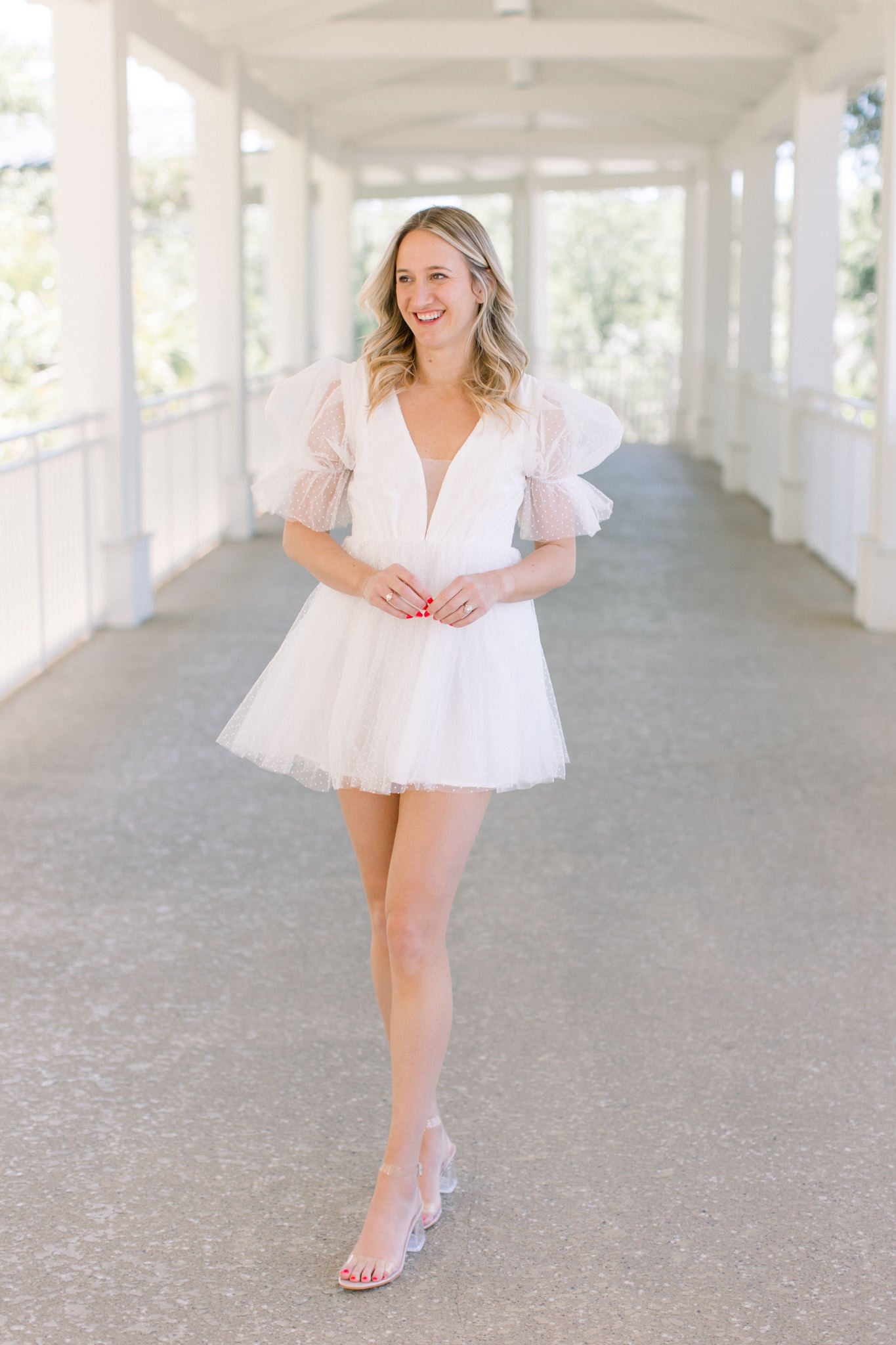 Short White Tulle Dress